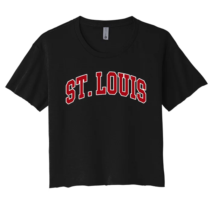 St. Louis Hometown Pride Throwback Design Print Classic Women's Crop Top Tee