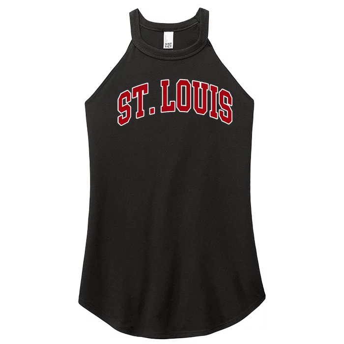 St. Louis Hometown Pride Throwback Design Print Classic Women’s Perfect Tri Rocker Tank