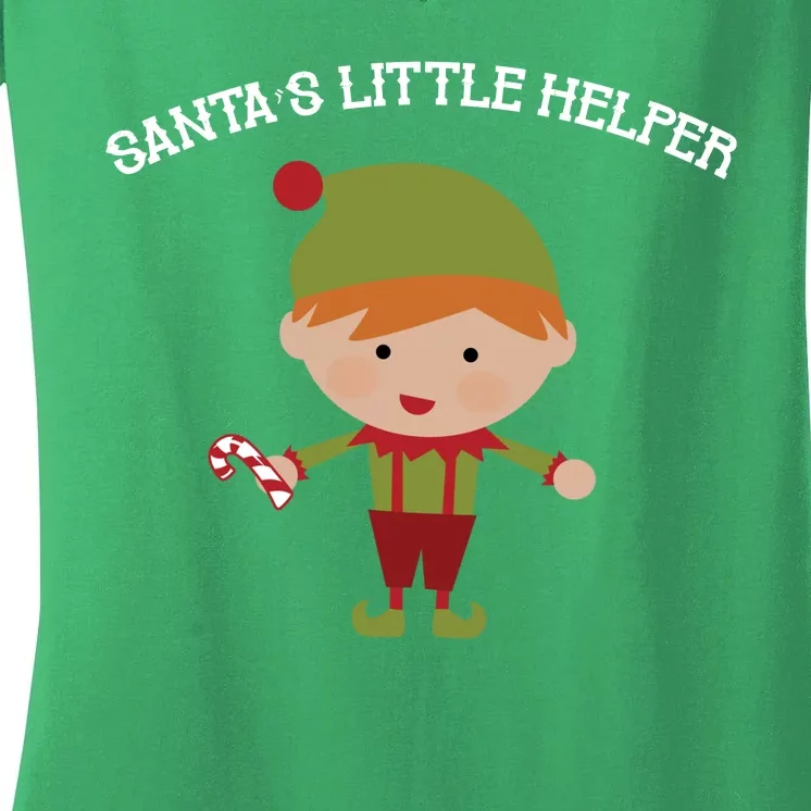 Santa's Little Helper Women's V-Neck T-Shirt