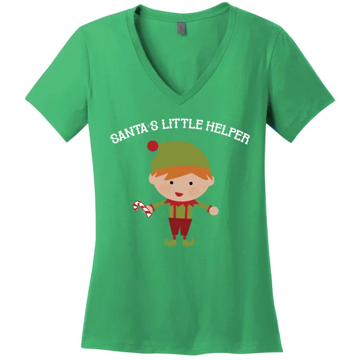 Santa's Little Helper Women's V-Neck T-Shirt