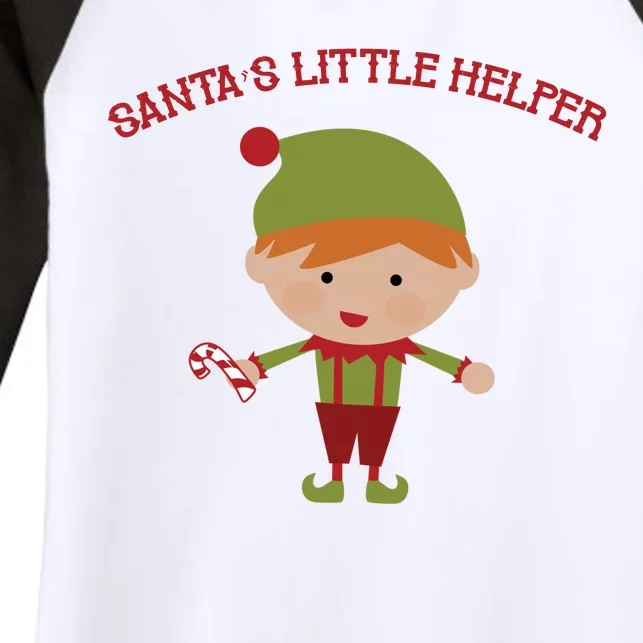 Santa's Little Helper Women's Tri-Blend 3/4-Sleeve Raglan Shirt