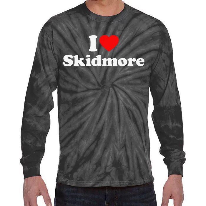 Skidmore Love Heart College University Alumni Tie-Dye Long Sleeve Shirt