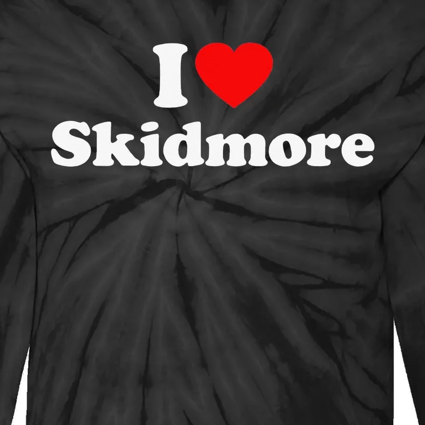 Skidmore Love Heart College University Alumni Tie-Dye Long Sleeve Shirt