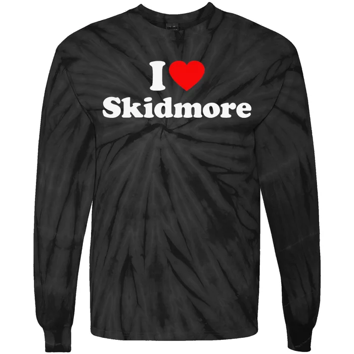 Skidmore Love Heart College University Alumni Tie-Dye Long Sleeve Shirt