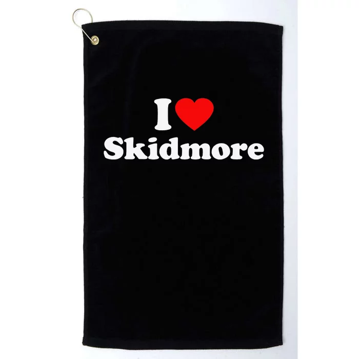 Skidmore Love Heart College University Alumni Platinum Collection Golf Towel