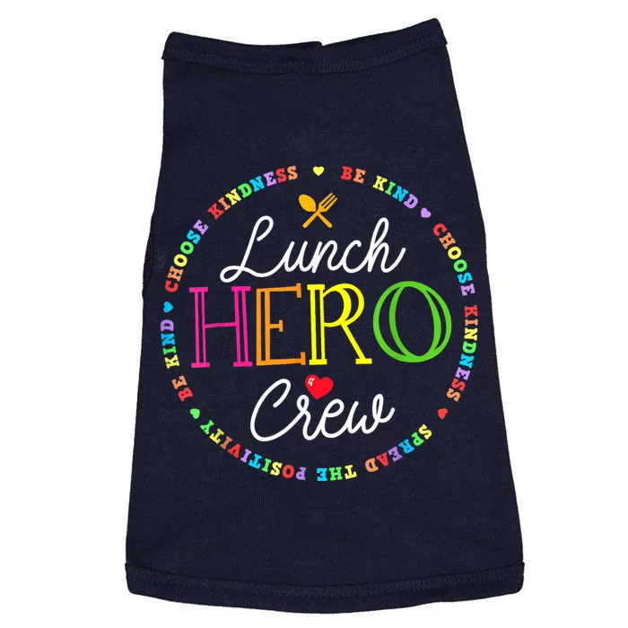 School Lunch Hero Squad Funny Cafeteria Workers Crew Lady Doggie Tank