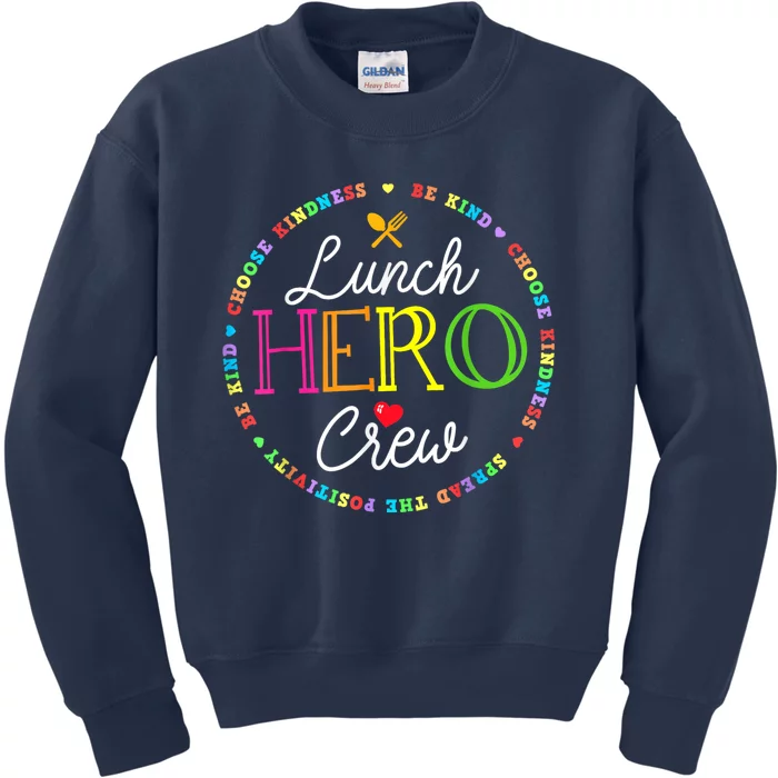 School Lunch Hero Squad Funny Cafeteria Workers Crew Lady Kids Sweatshirt