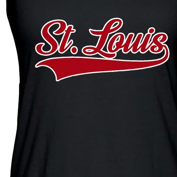 St Louis Hometown Pride Throwback Design Ladies Essential Flowy Tank