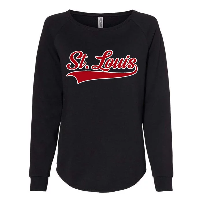 St Louis Hometown Pride Throwback Design Womens California Wash Sweatshirt