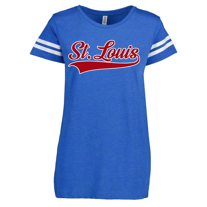 St Louis Hometown Pride Throwback Design Enza Ladies Jersey Football T-Shirt