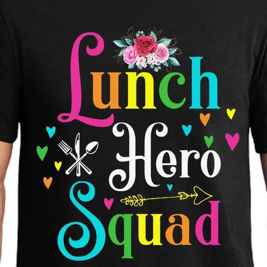 School Lunch Hero Squad Funny Cafeteria Workers Gifts Pajama Set