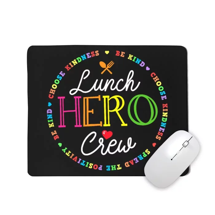 School Lunch Hero Squad Funny Cafeteria Workers Crew Lady Mousepad