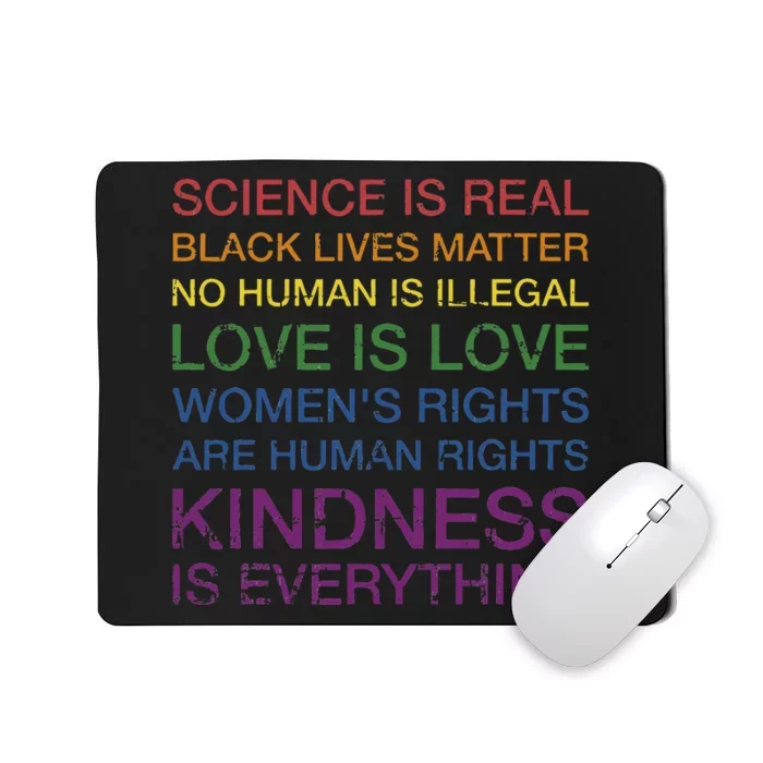 Science Love Human Rights In Rainbow Colors For Pride Month Mousepad