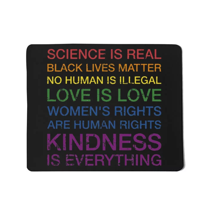 Science Love Human Rights In Rainbow Colors For Pride Month Mousepad