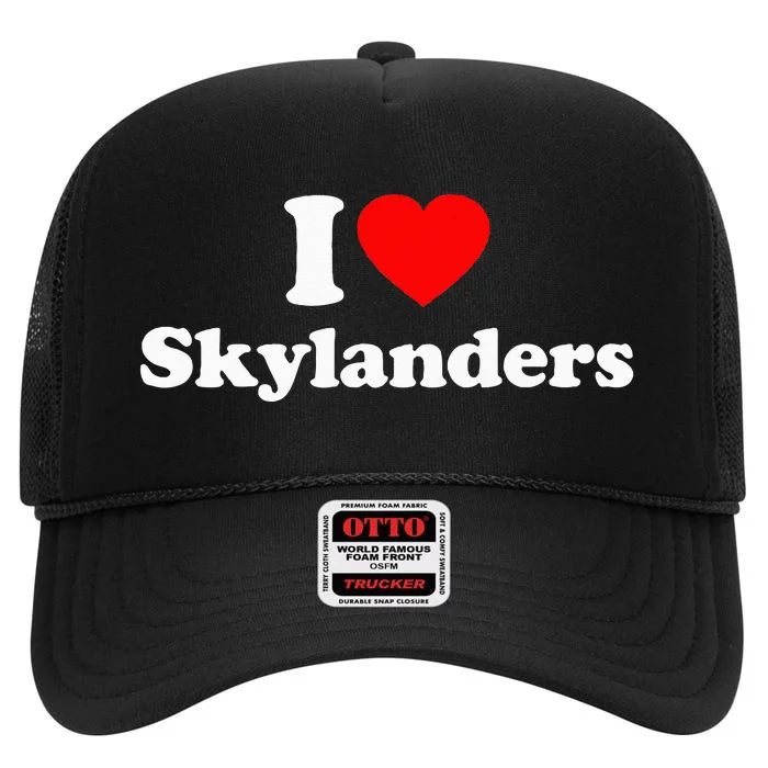 Skylanders Love Heart College University Alumni High Crown Mesh Trucker Hat