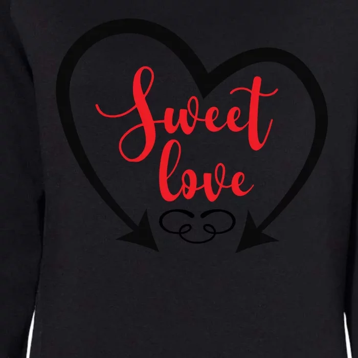 Sweet Love Heart Cute Valentines Day Womens California Wash Sweatshirt