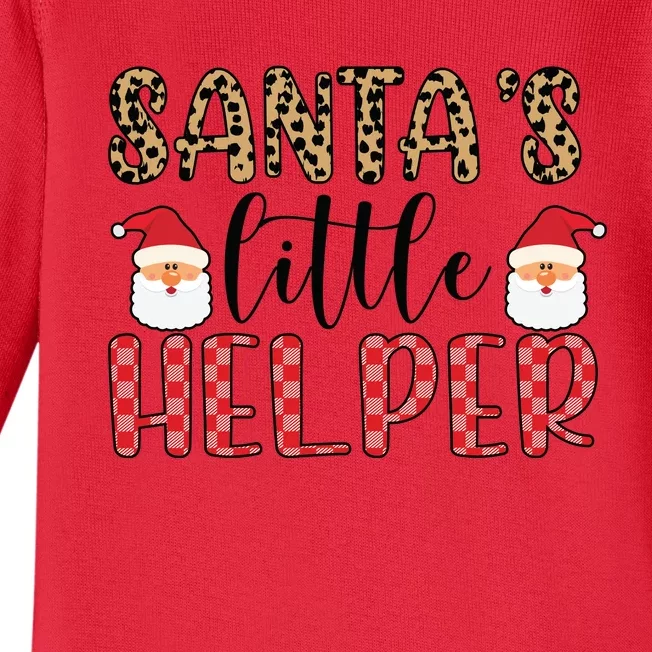 Santa's Little Helper Baby Long Sleeve Bodysuit