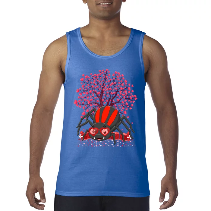 Spider Lover Heart Tree Love Spider Valentine's Day Cute Gift Tank Top