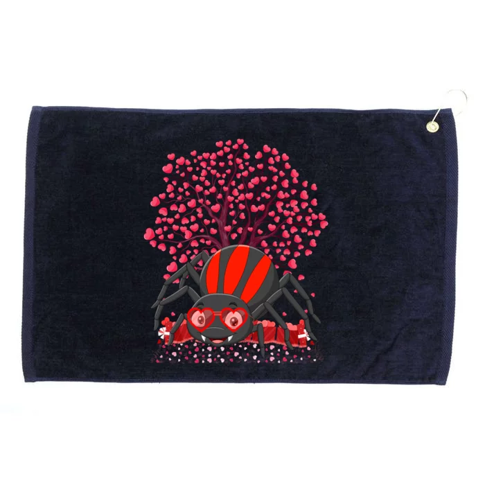 Spider Lover Heart Tree Love Spider Valentine's Day Cute Gift Grommeted Golf Towel