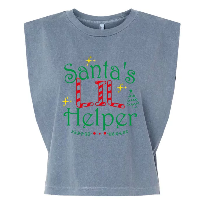 Santa’S Lil Helper Garment-Dyed Women's Muscle Tee