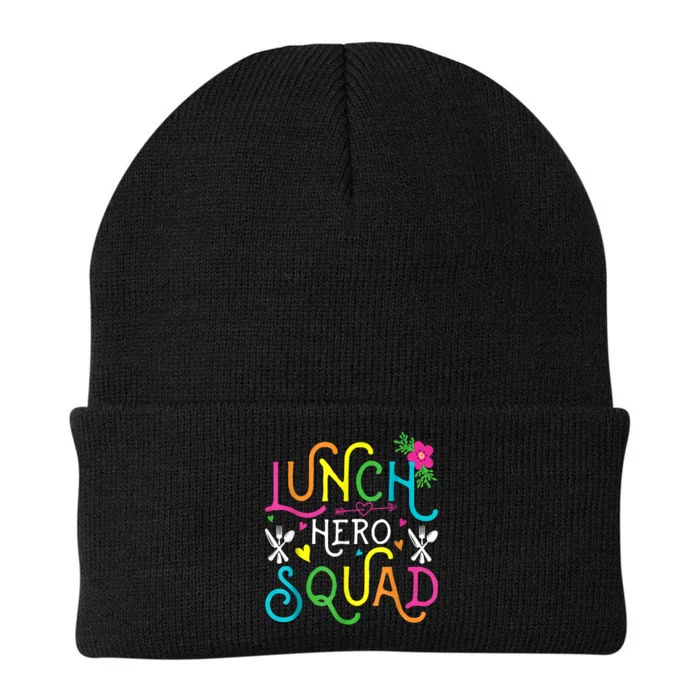 School Lunch Hero Squad Funny Cafeteria Workers Gifts Knit Cap Winter Beanie