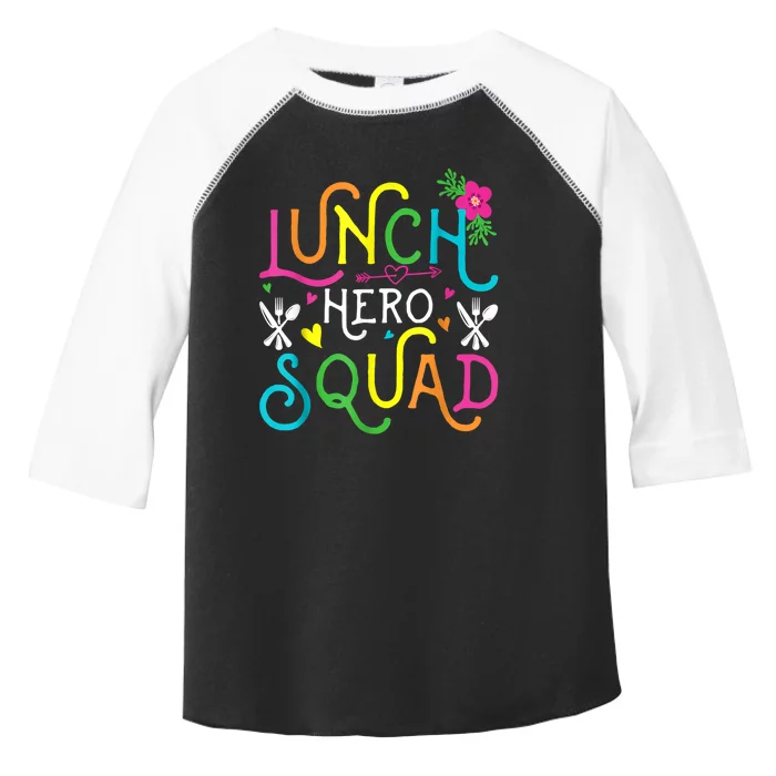 School Lunch Hero Squad Funny Cafeteria Workers Gifts Toddler Fine Jersey T-Shirt