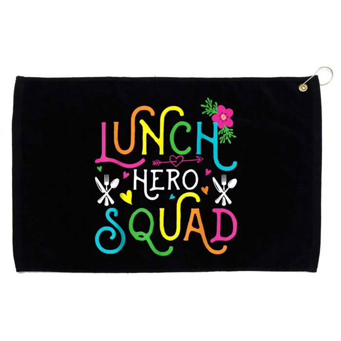 School Lunch Hero Squad Funny Cafeteria Workers Gifts Grommeted Golf Towel