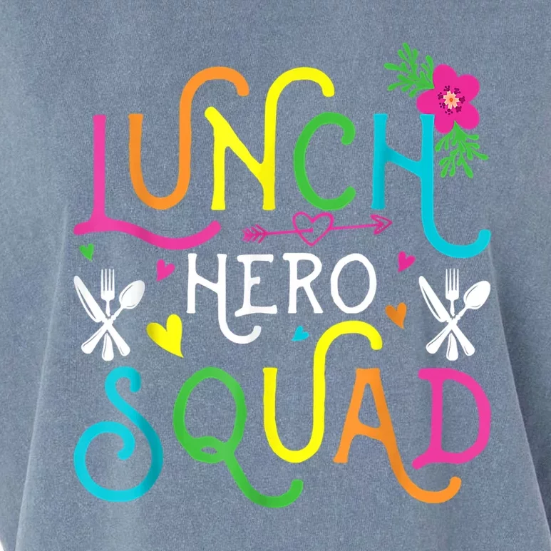 School Lunch Hero Squad Funny Cafeteria Workers Gifts Garment-Dyed Women's Muscle Tee