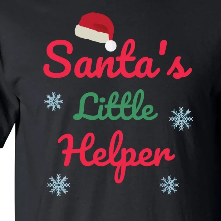 Santa's Litlle Helper Snowflake Christmas Tall T-Shirt