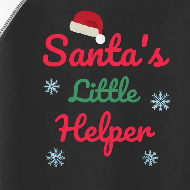 Santa's Litlle Helper Snowflake Christmas Toddler Fine Jersey T-Shirt