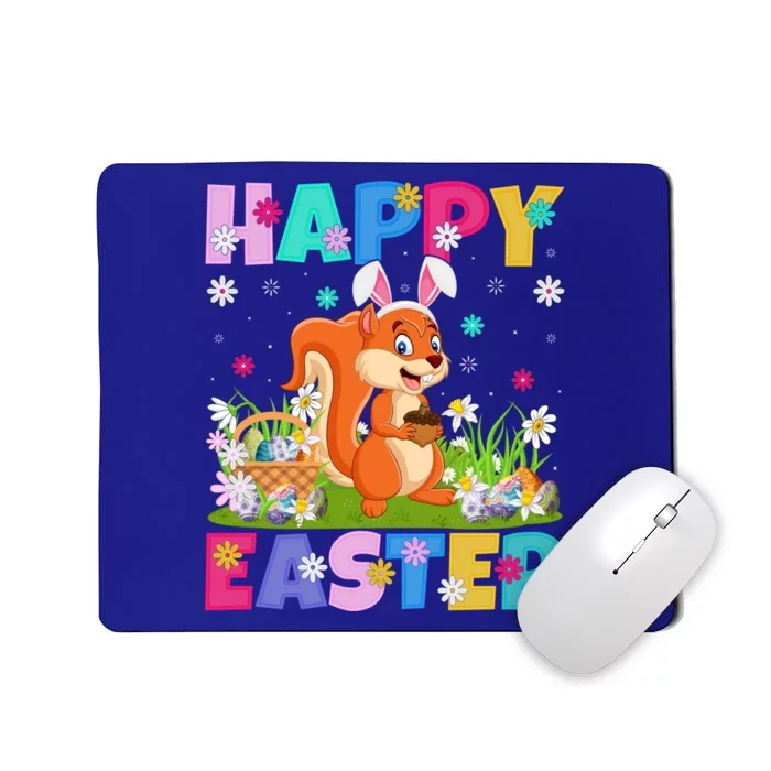 Squirrel Lover Happy Easter Bunny Squirrel Easter Sunday Gift Mousepad