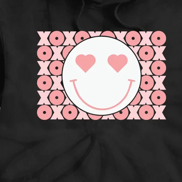 Smiley Love Happy Face Valentines Gift For Valentine Day Tie Dye Hoodie