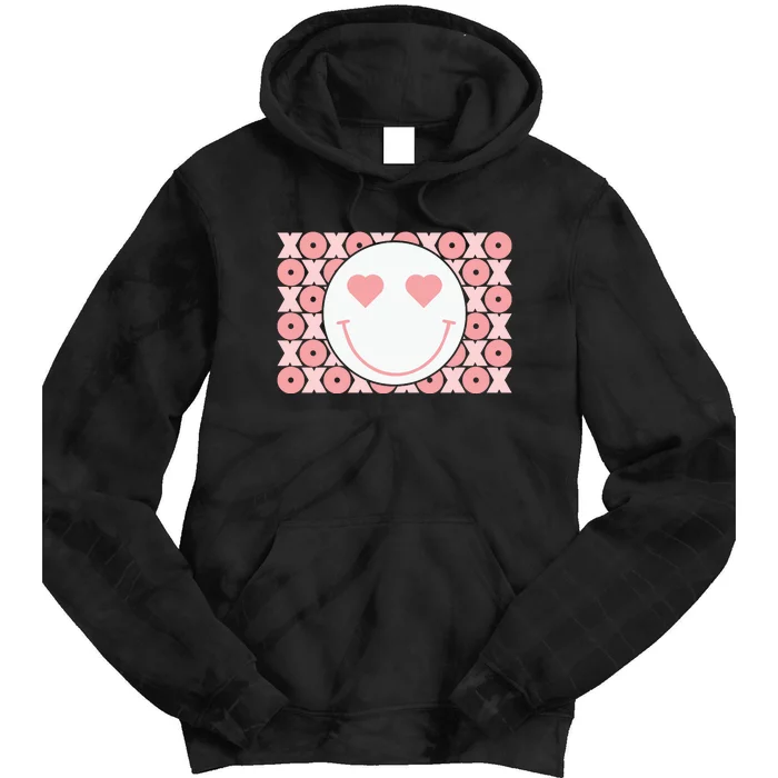 Smiley Love Happy Face Valentines Gift For Valentine Day Tie Dye Hoodie