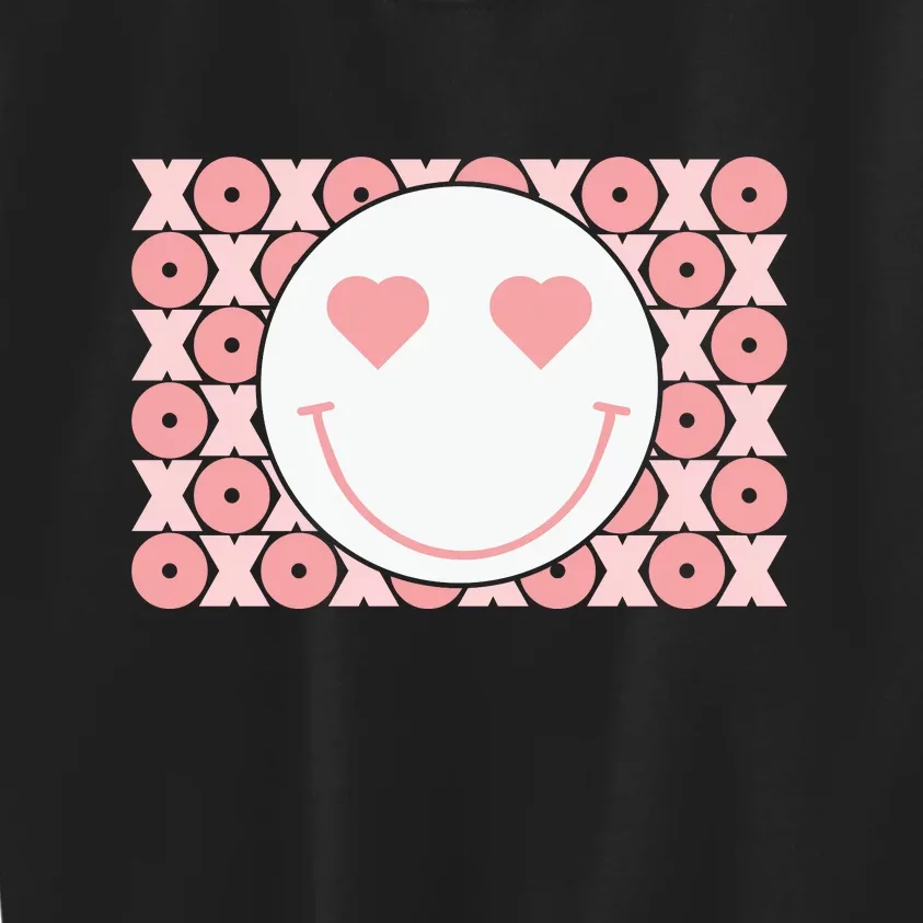 Smiley Love Happy Face Valentines Gift For Valentine Day Kids Sweatshirt