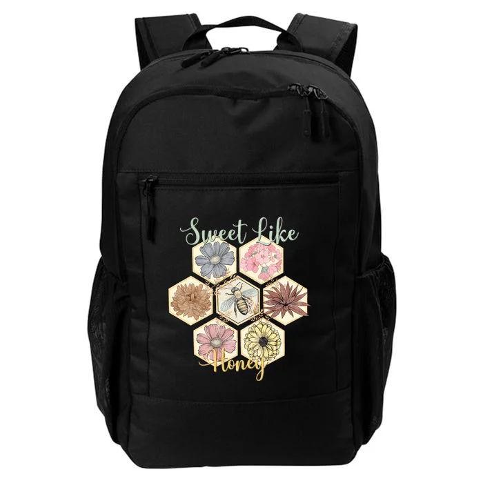 Sweet Like Honey Floral Bee Retro Daily Commute Backpack