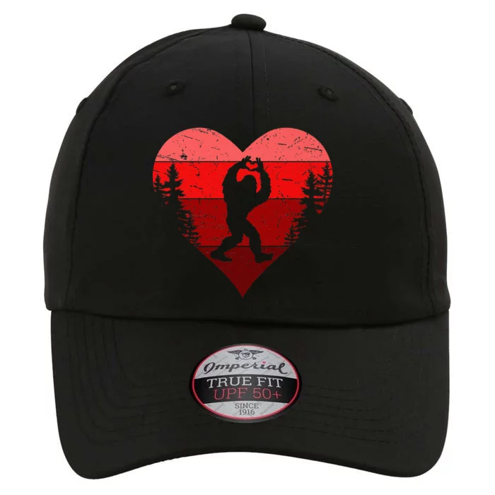 Sasquatch Love Heart Hand Retro Valentines Day Bigfoot The Original Performance Cap