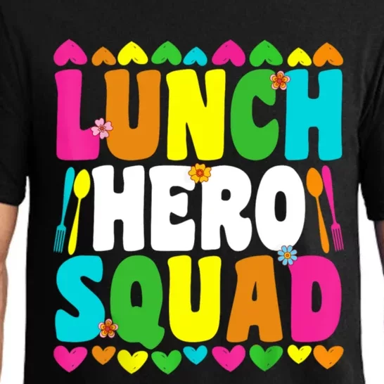 School Lunch Hero Squad Funny Cafeteria Workers Gifts Pajama Set