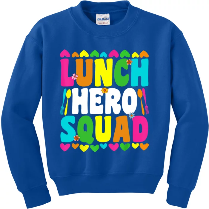 School Lunch Hero Squad Funny Cafeteria Workers Gifts Kids Sweatshirt