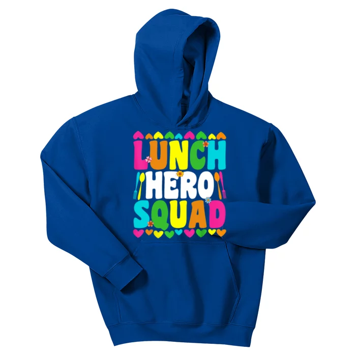 School Lunch Hero Squad Funny Cafeteria Workers Gifts Kids Hoodie