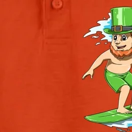 Surfing Leprechaun Hawaiian Irish St Patrick's Day Surfers Gift Dry Zone Grid Performance Polo