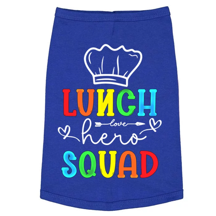 School Lunch Hero Squad Funny Cafeteria Workers Gift Doggie Tank