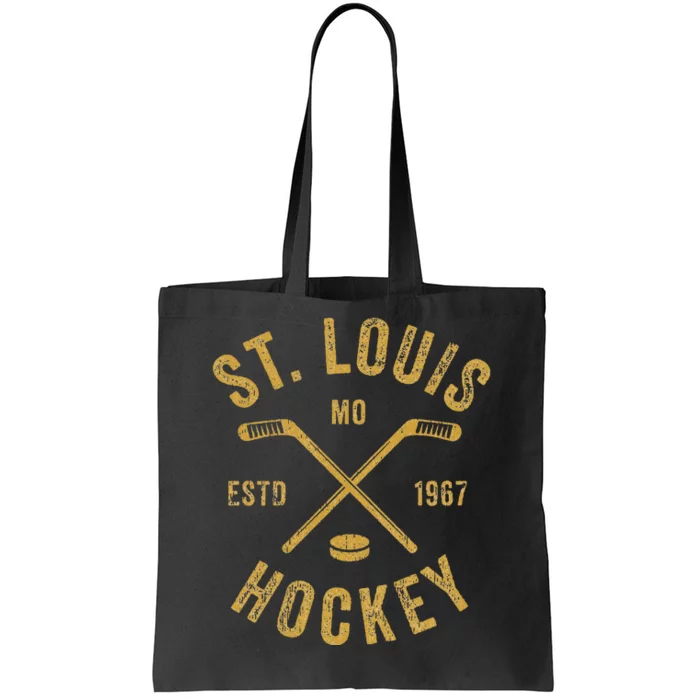 St. Louis Ice Hockey Hoodie Crossed Sticks Tote Bag