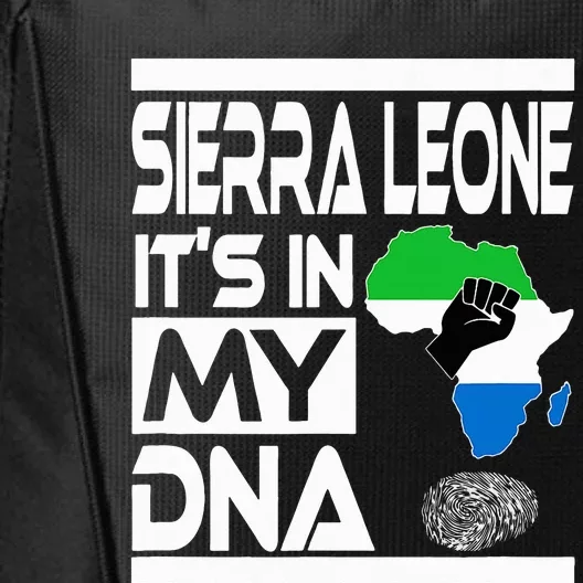 Sierra Leone ItS In My Dna With Flag Africa Map Raised Fist City Backpack