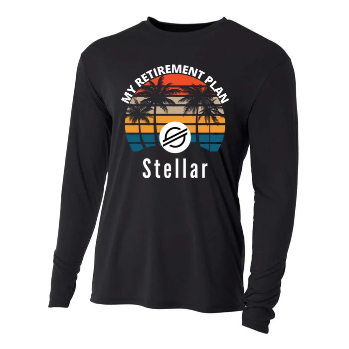 Stellar Lumens Is My Retirement Plan, Blockchain, XLM Crypto Cooling Performance Long Sleeve Crew