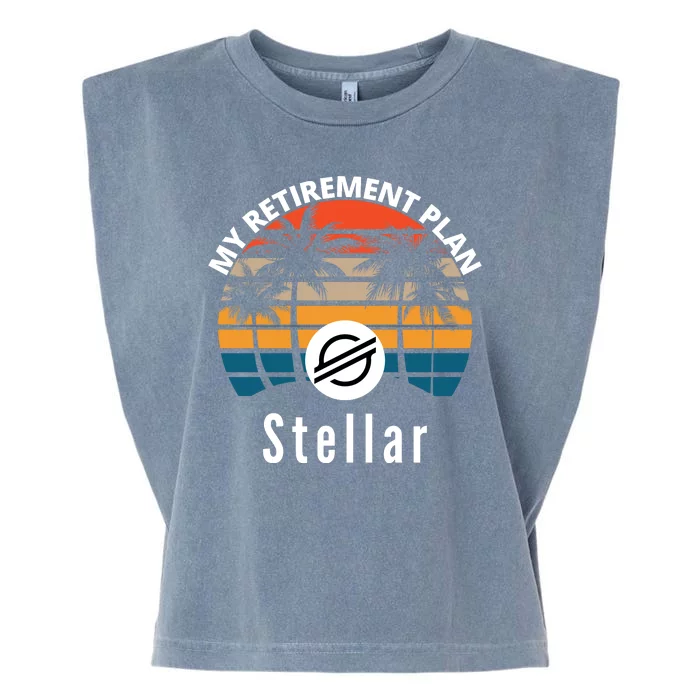 Stellar Lumens Is My Retirement Plan, Blockchain, XLM Crypto Garment-Dyed Women's Muscle Tee