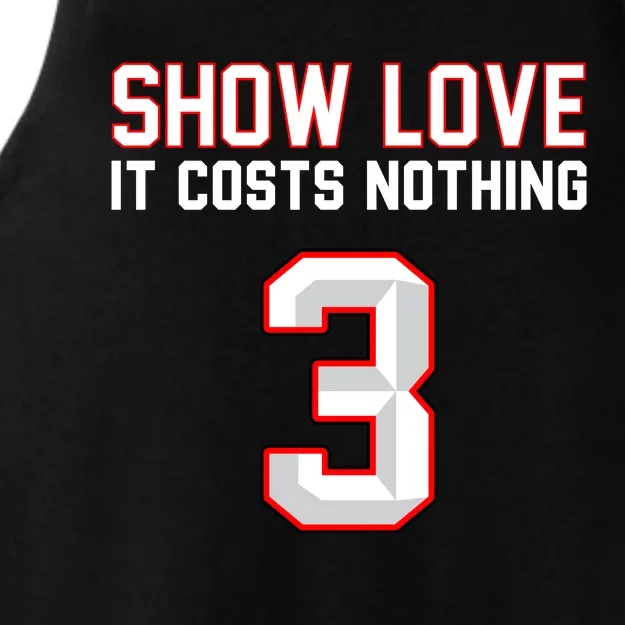 Show Love It Costs Nothing Love For 3 Pray For Damar Ladies Tri-Blend Wicking Tank