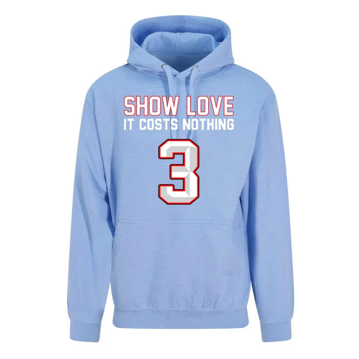 Show Love It Costs Nothing Love For 3 Pray For Damar Unisex Surf Hoodie