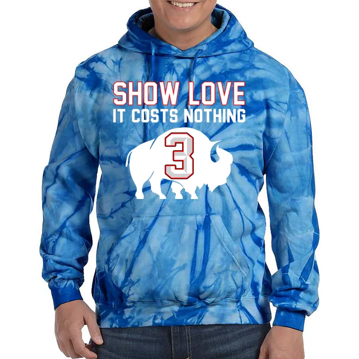 Show Love It Costs Nothing Love For 3 Pray For Damar Tie Dye Hoodie