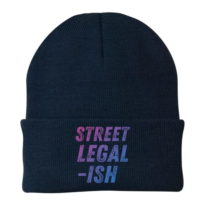 Street Legal Ish Mechanic Drag Racing Hot Rod Low Rider Car Gift Knit Cap Winter Beanie