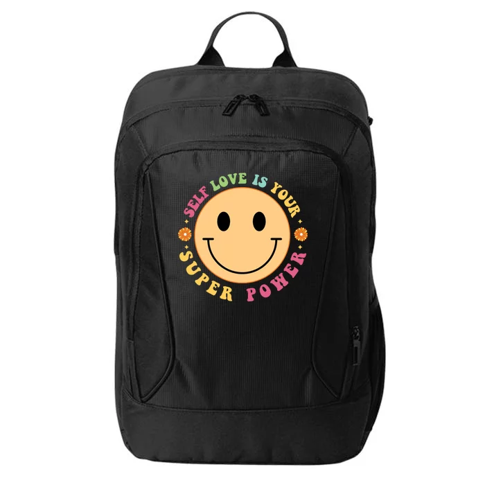 Self Love Is Your Super Power Smile Face City Backpack